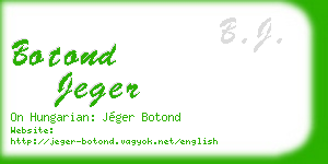 botond jeger business card